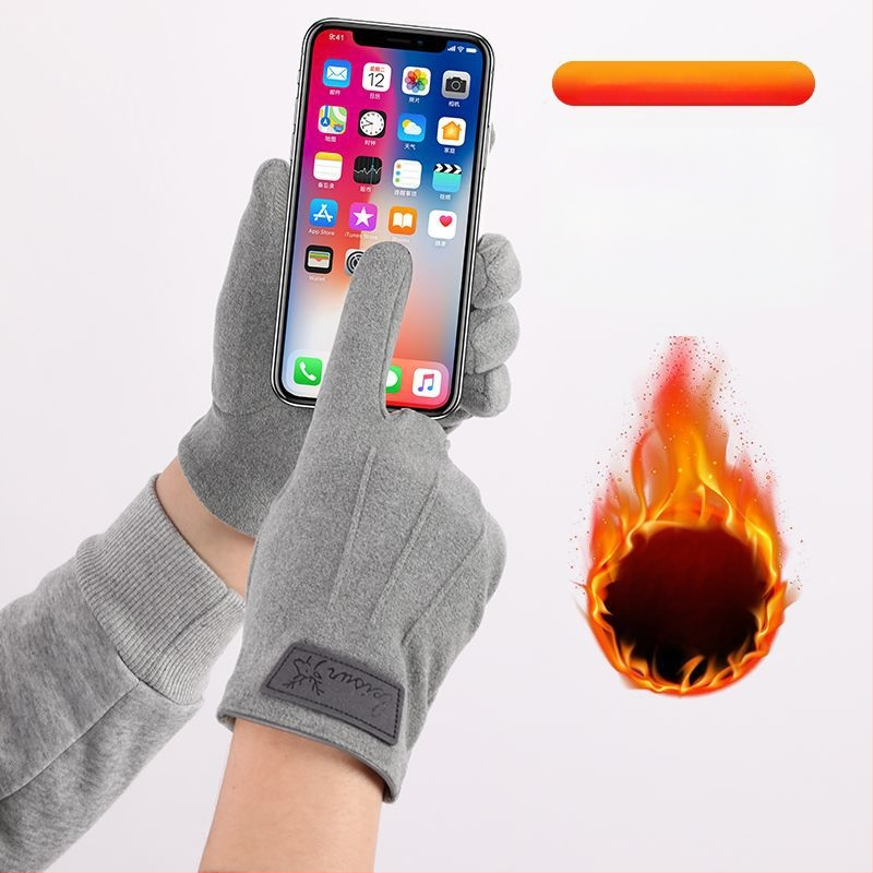 Vyrų pirštinės su flip dangteliu, atsparios dėvėjimui, Ice Silk medžiagos ir medvilnės mišinys, rudens–žiema, Mylares