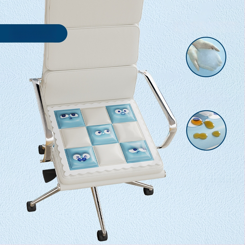 Hladnjivi jastuk za sjedenje za uredsku stolicu, prozračan Ice Silk materijal, latex punjenje, jednostavan i modern stil, za hlađenje i prevenciju pregrijavanja