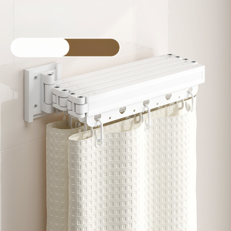 Dušas aizkars ar piesūcekņu stiprinājumiem, saliekams, bez urbumiem, ūdensizturīgs, sausā–mitrā dalīšana – kokvilna un lina, skandināvu stils