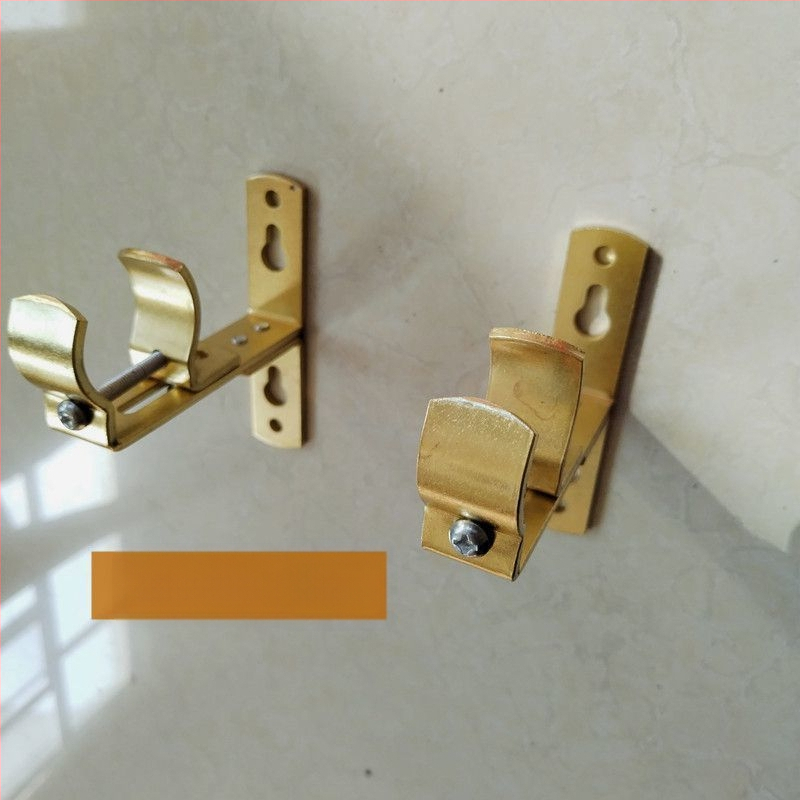 Dzelzs aizkaru stiprinājums, sienas piestiprināms, regulējams, ar augšējo un sānu uzstādīšanu