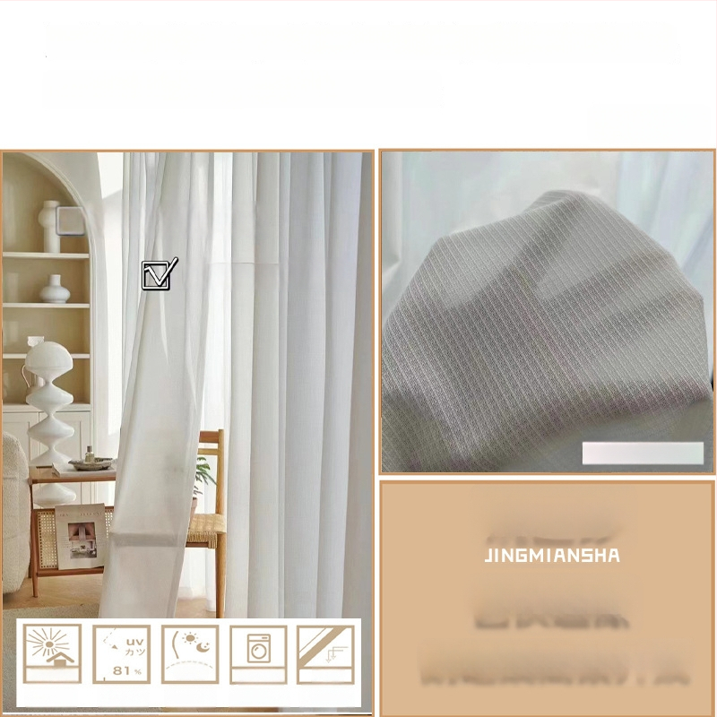 Phantom hálófüggöny poliészter Jacquard - részleges árnyékolás 40–70%, Phantom szálak, anti-zamotan, minták: csíkok, háló, geometrija, levelek, padlótól a mennyezetig