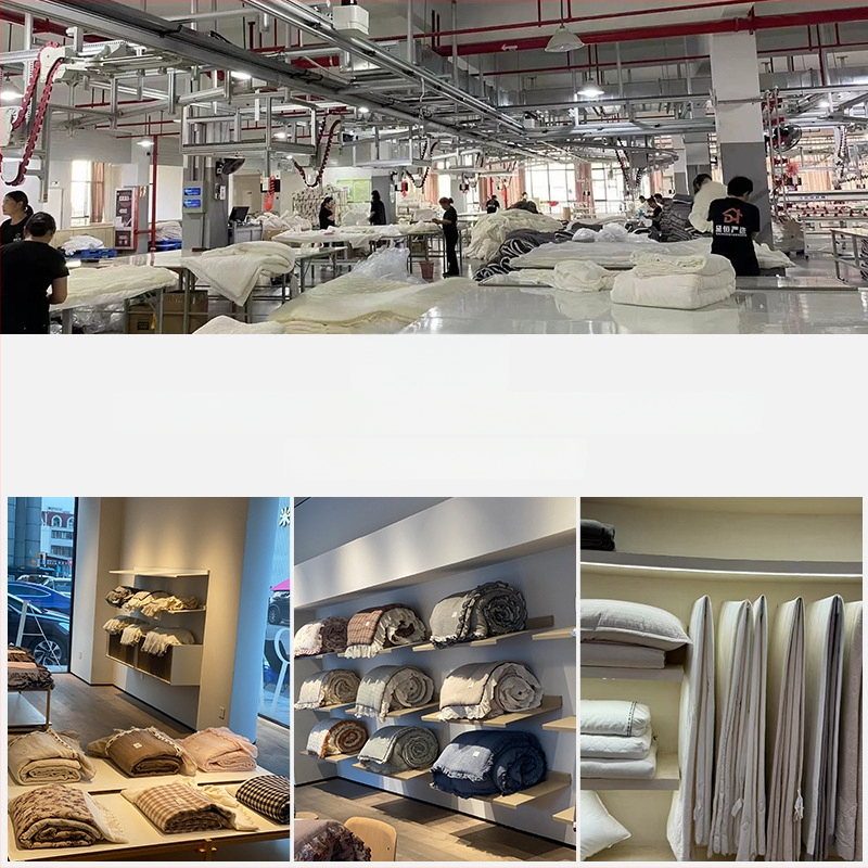 Medvilninė marlės antklodė su keturiais kutais - rankšluosčio tipo antklodė visoms metų laikams, 800-999 g