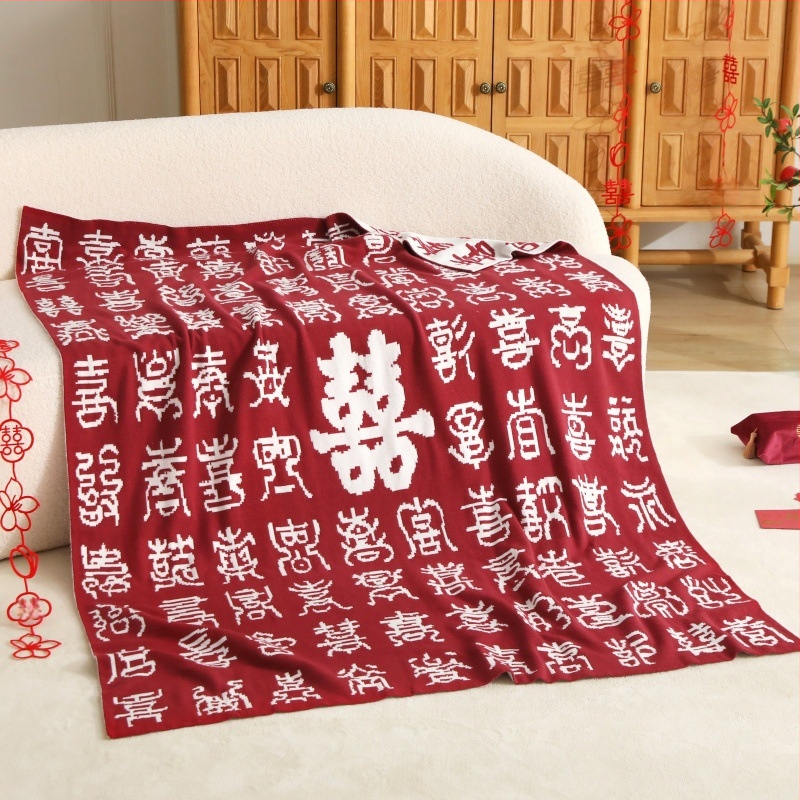 Dekoratyvinė pledė kaip dovana ilgaamžiškumui – iš bambukų pluošto ir modal core-spun siūlų, 1050 g, geometrinis raštas, šiuolaikinis stilius