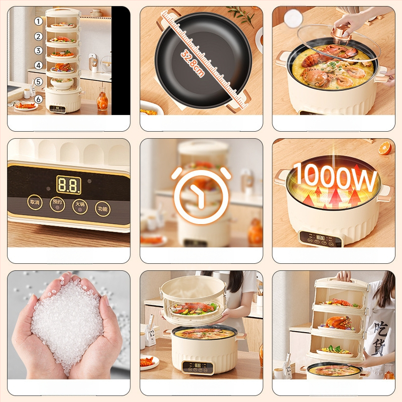 Daugiasluoksnis patiekalų dangtis namų naudojimui, PET medžiaga, izoliacija, išmanus, dulkių atsparus