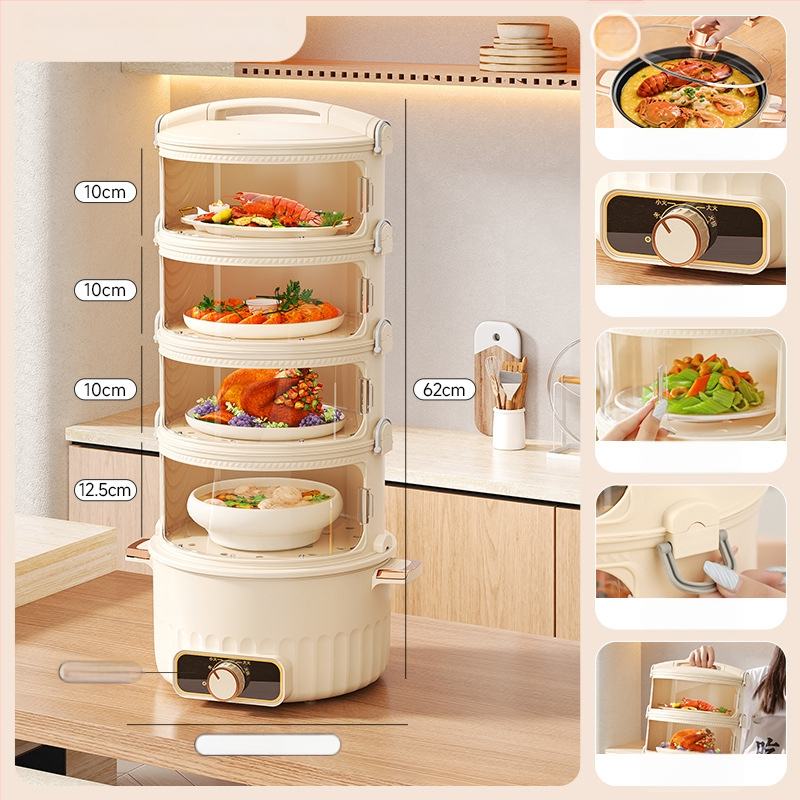 Daugiasluoksnis patiekalų dangtis namų naudojimui, PET medžiaga, izoliacija, išmanus, dulkių atsparus