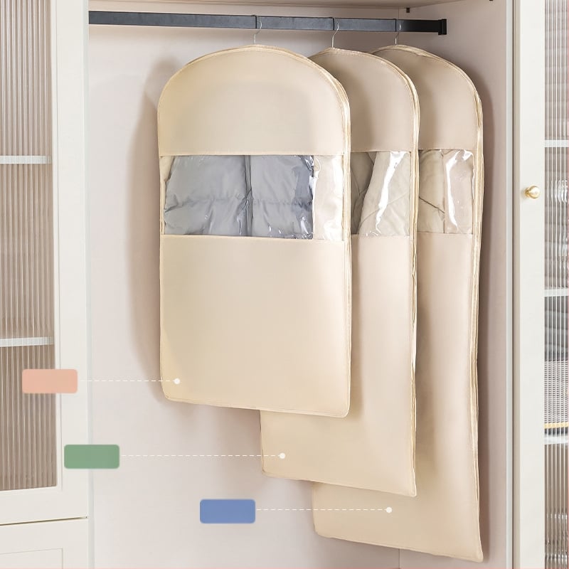 Apģērbu putekļu aizsargs garderobei - satīns un plastmasa, japāņu stils, putekļu un mitruma aizsardzība, Shangxun