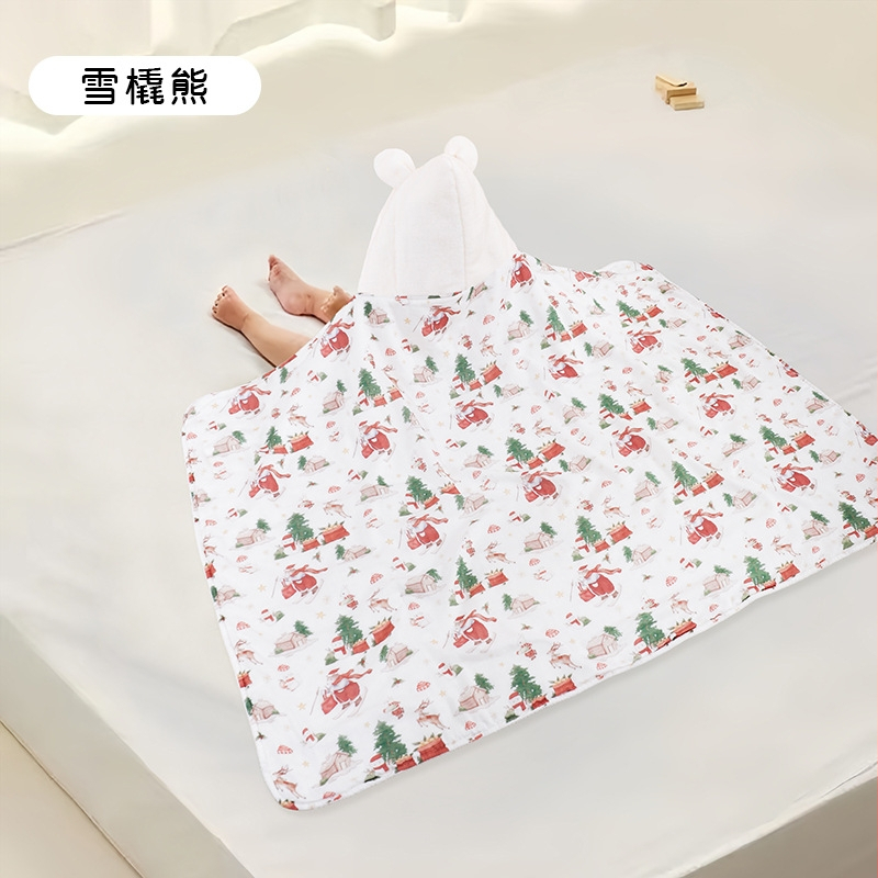 Koralinio fliso kūdikių vonios rankšluostis su gobtuvu, sugeria ir greitai džiūsta, 500–800 g, visiems sezonams, animacinio stiliaus