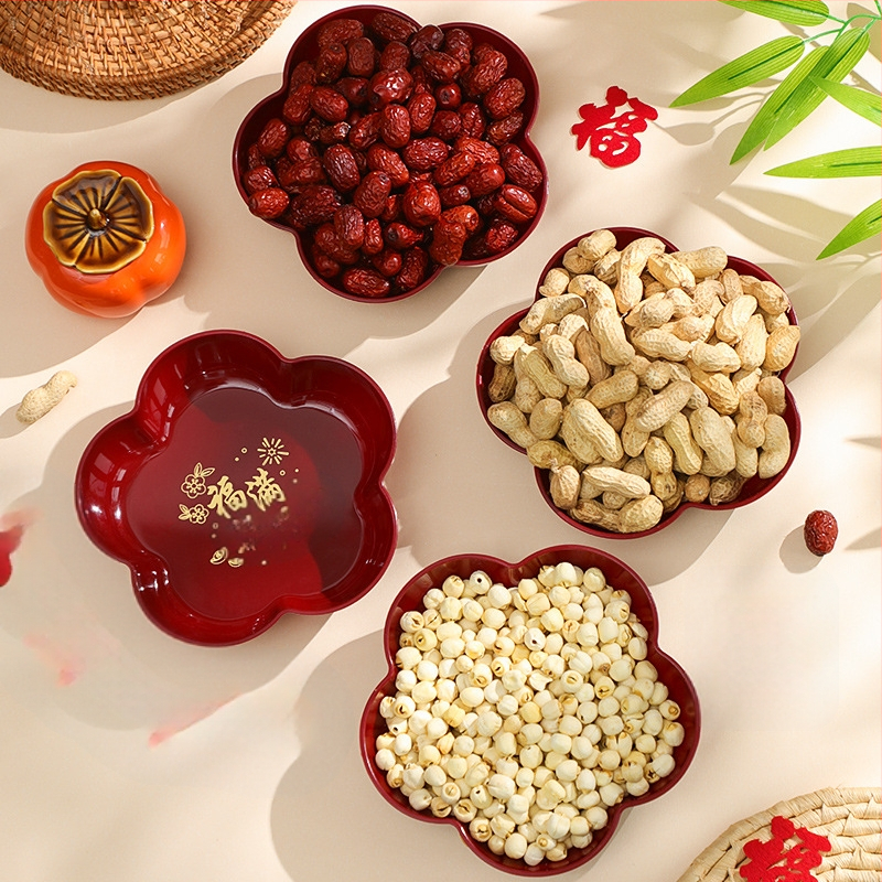  Plastikinis būsto įkūrimo dekoracijų rinkinys gyvenamojo kambario kavos staliukui su vaisių ir saldumynų padėklais, kartoninė pakuotė, prekė Orange Nuoyi Bai