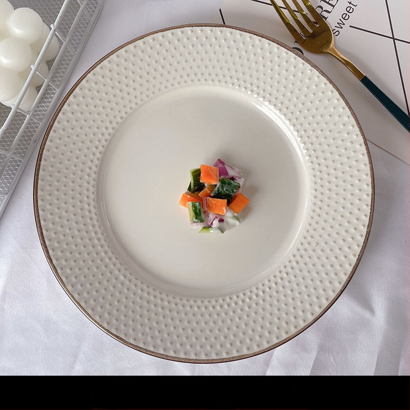 Eiropas stila ēdiena šķīvis, apaļš, vienkrāsains, mūsdienīgs minimālisma dizains, piemērots dāvanai