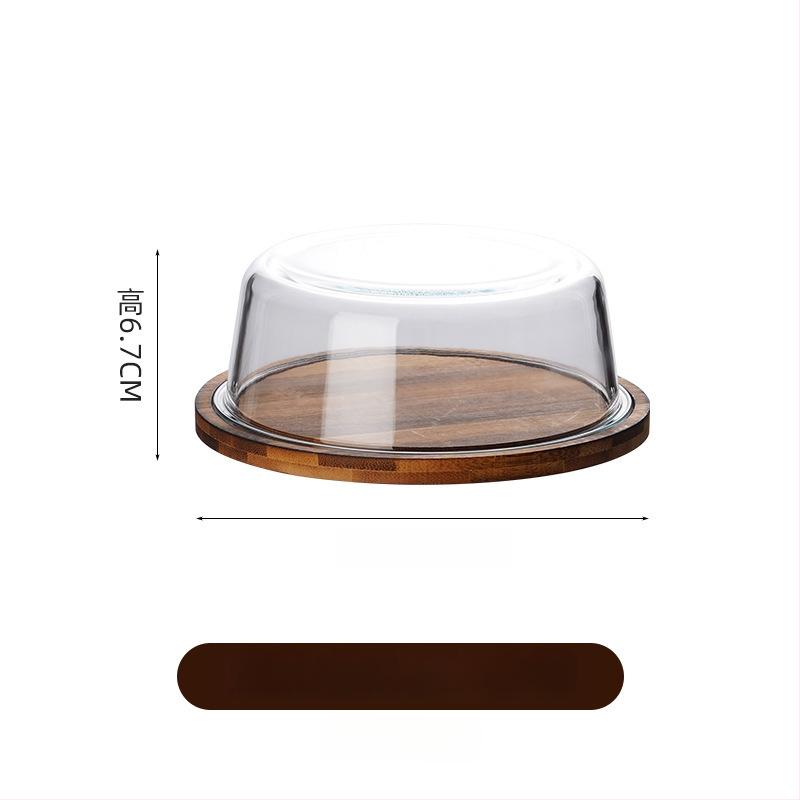 Stikla sviesta uzglabāšanas trauks ar vāciņu, kvadrātformas, termiski izturīgs stikls, gaišs grezns stils, nav piemērots mikroviļņu krāsnij