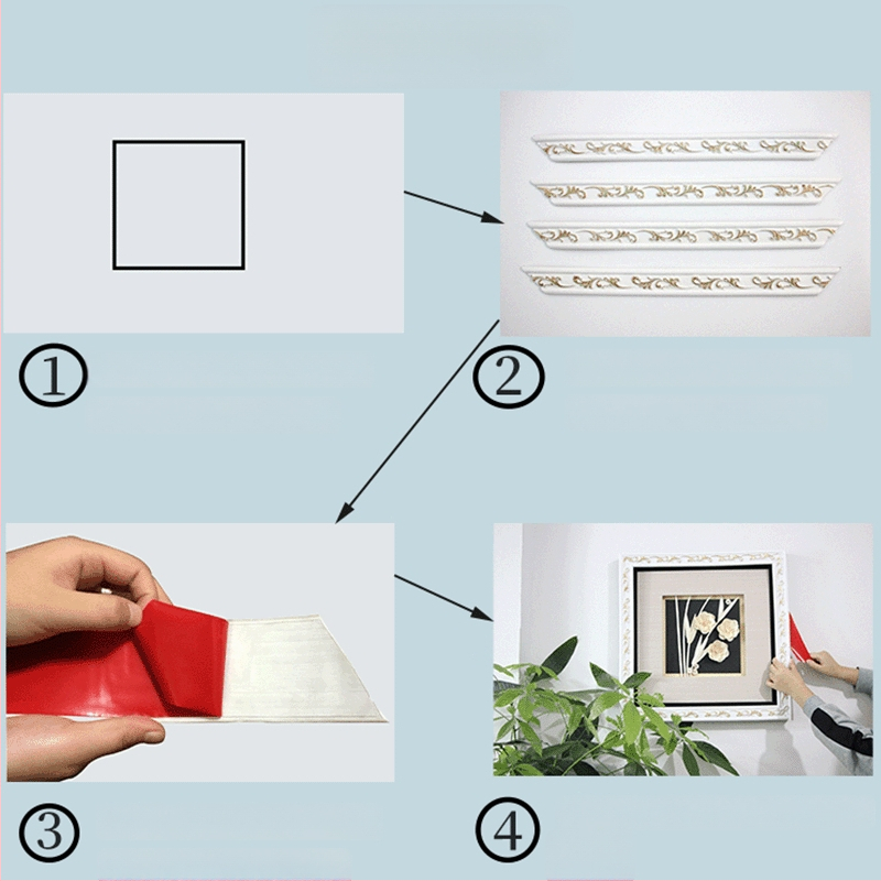 PVC pašlīmējoša dekoratīvā malu lente televizora fona sienai — mūsdienīgs stils, ugunsizturīga, ūdensizturīga, mitrumizturīga, korozijizturīga