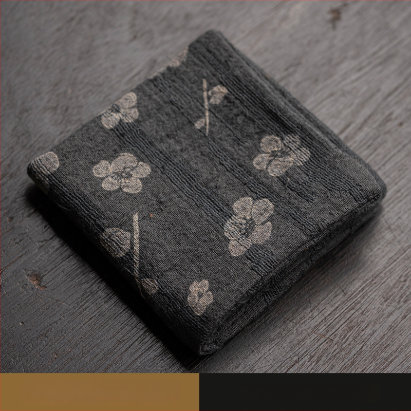 Sugeriaujantis kačių arbatos rankšluostis – medvilnės ir lino audinys, zen stiliaus arbatos ceremonijai