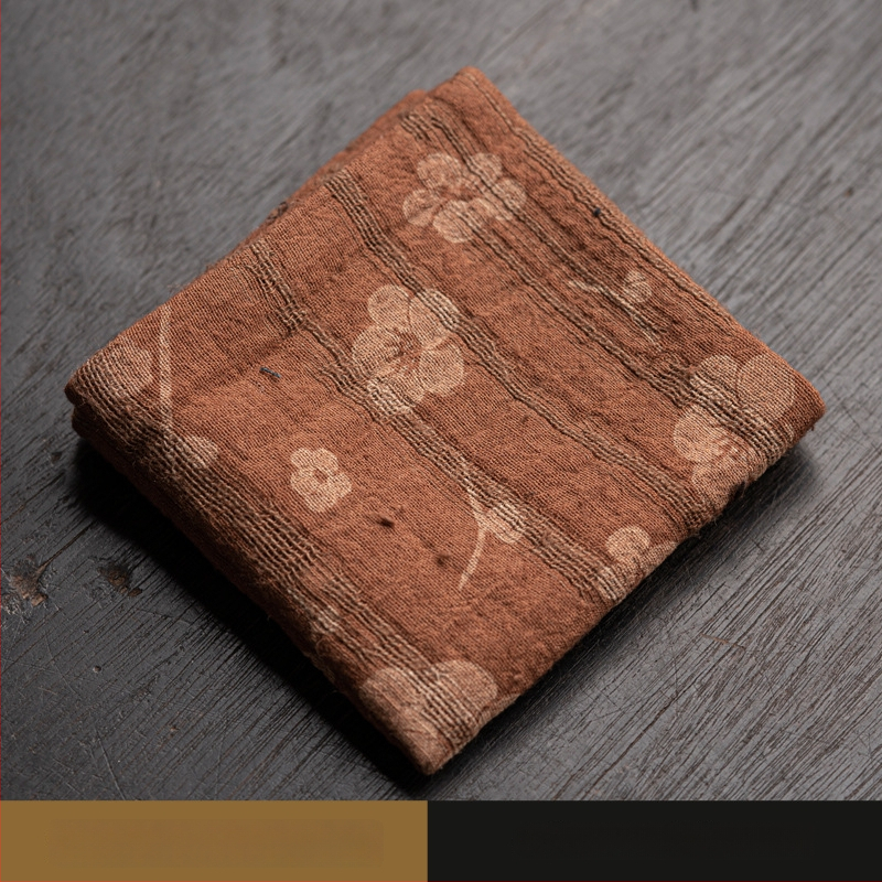 Sugeriaujantis kačių arbatos rankšluostis – medvilnės ir lino audinys, zen stiliaus arbatos ceremonijai