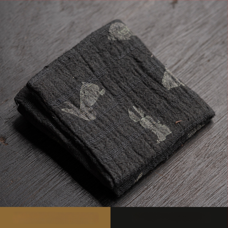 Sugeriaujantis kačių arbatos rankšluostis – medvilnės ir lino audinys, zen stiliaus arbatos ceremonijai