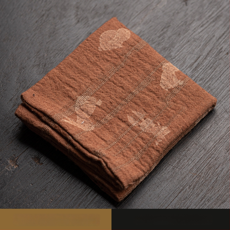 Sugeriaujantis kačių arbatos rankšluostis – medvilnės ir lino audinys, zen stiliaus arbatos ceremonijai