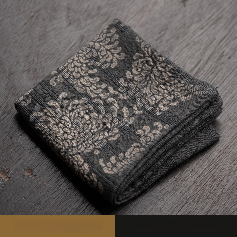 Sugeriaujantis kačių arbatos rankšluostis – medvilnės ir lino audinys, zen stiliaus arbatos ceremonijai