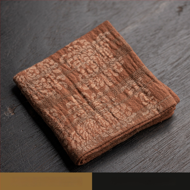 Sugeriaujantis kačių arbatos rankšluostis – medvilnės ir lino audinys, zen stiliaus arbatos ceremonijai