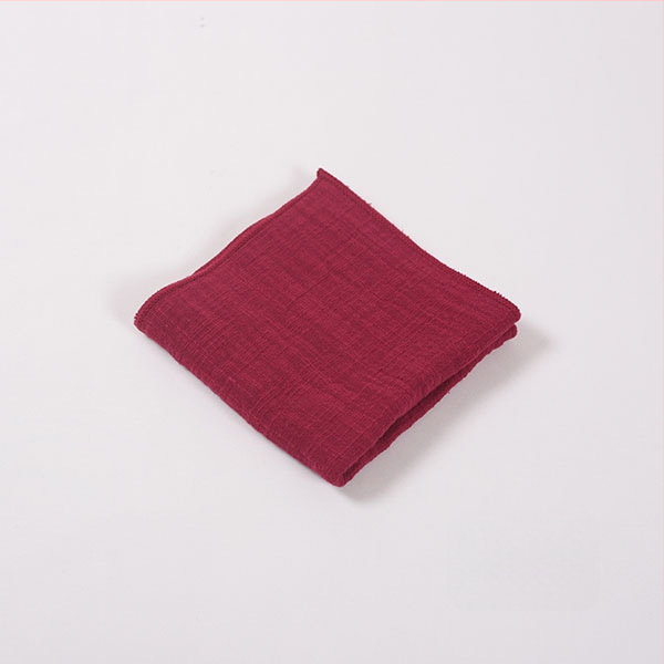 Négyzet alakú teáskendő pamut-linó keverékből – 260 g, slub fonal, fonal 21, hímzett szeg