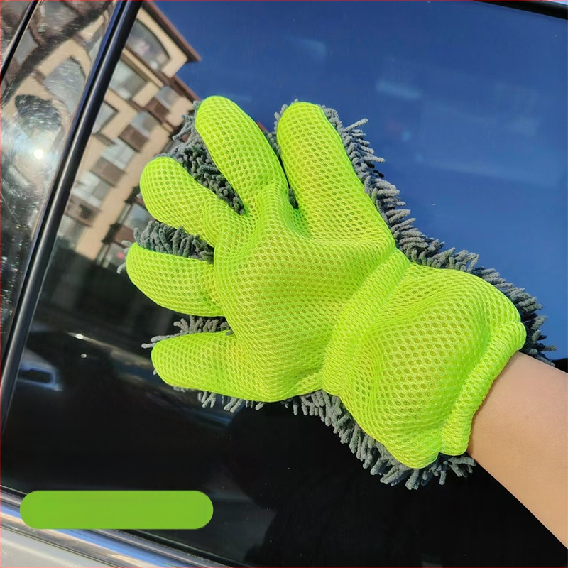 Ötujjas Chenille Velvet autómosó kesztyű – Nedvszívó, Kevert fonal, Poliészter rost, 50 g, Xinchuan márka