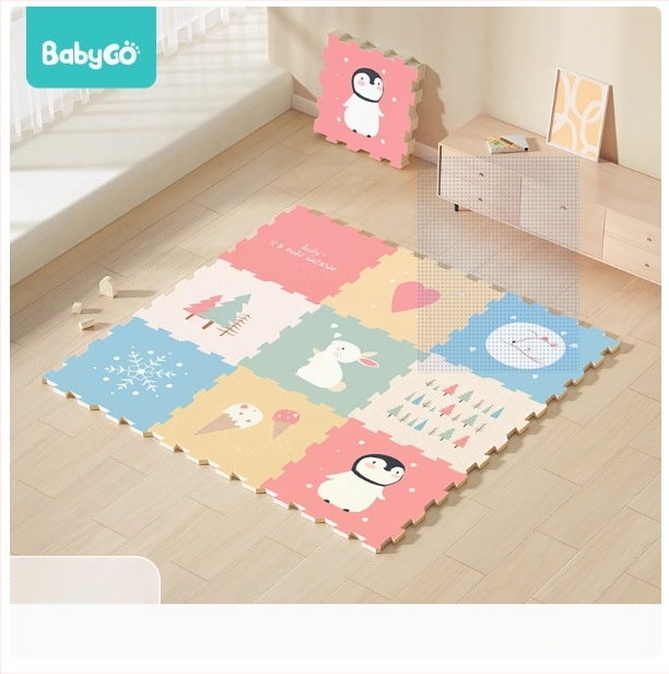 Babygo πατάκι παζλ με συνδεόμενα κομμάτια για βρέφη, XPE, πάχος 2 εκ, χωρίς οσμές