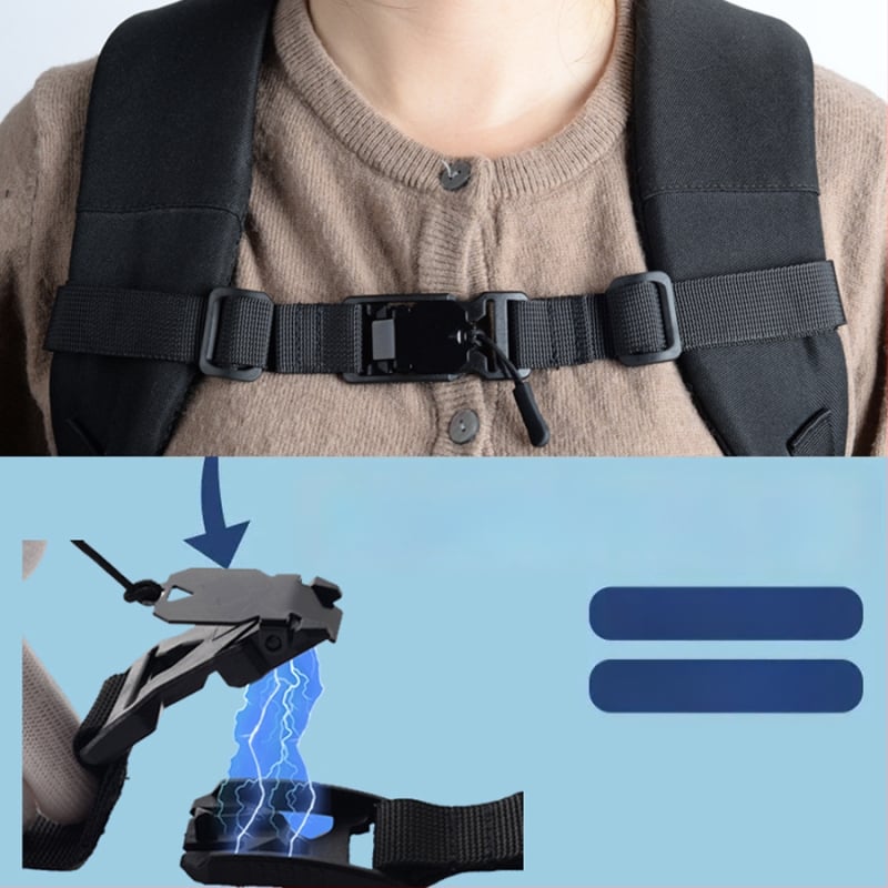 Plecu siksnas fiksēšanas sprādze mugurai, pretslīdošs siksniņš, dzelzs materiāls, vienkrāsains raksts, 2024. gada pavasaris