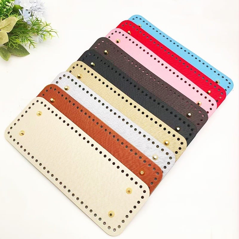 Käsitsi kootud koti alusplaat, ristkülikukujuline, PU nahk; hingav ja veekindel