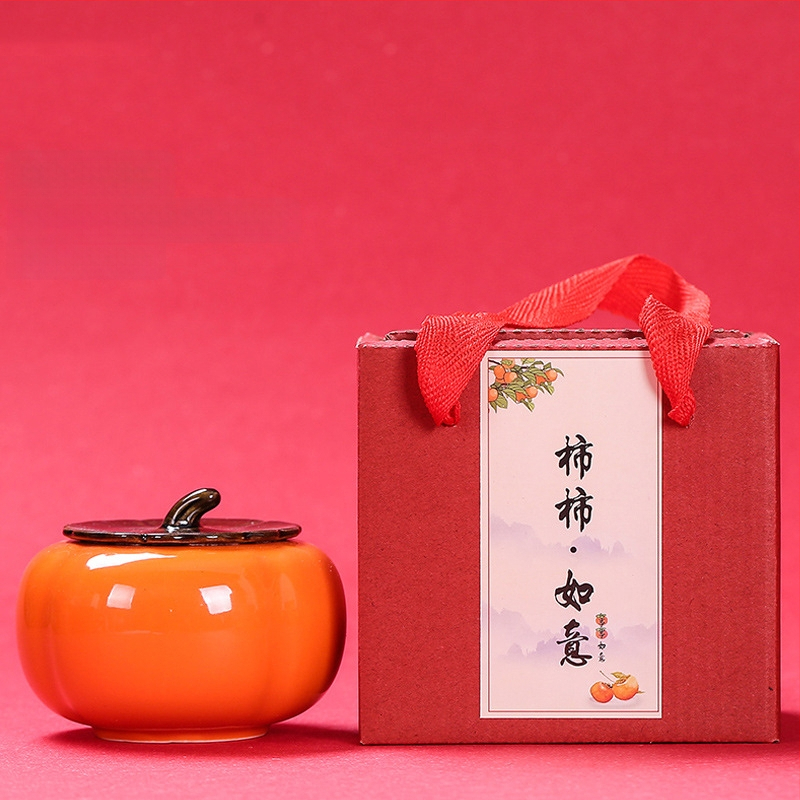 Keramiskas tējas komplekts ar pielāgotu logotipu, dāvanu kastē, sarkanā glazūra, augstas temperatūras izturība