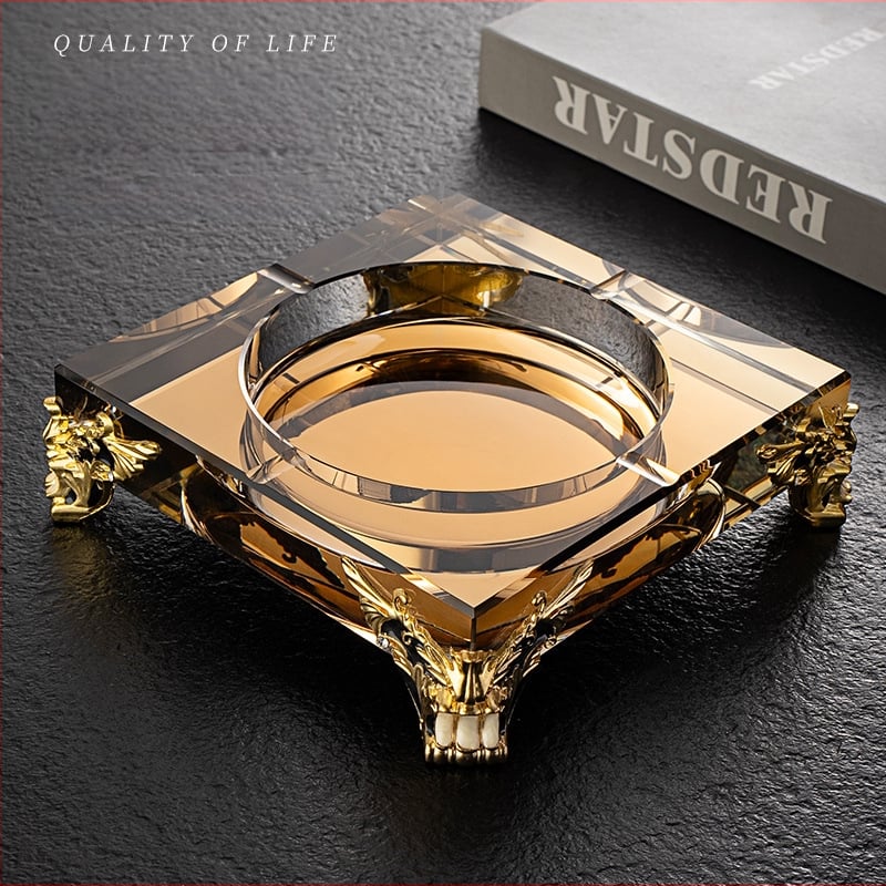 Γυάλινο βαθύ τασάκι — Διακόσμηση και Αποθήκευση, Στυλ Μινιμαλιστικό έως Φως Πολυτέλεια, κατάλληλο για Οικία, Σαλόνι, KTV, Μπαρ ή Ξενοδοχείο