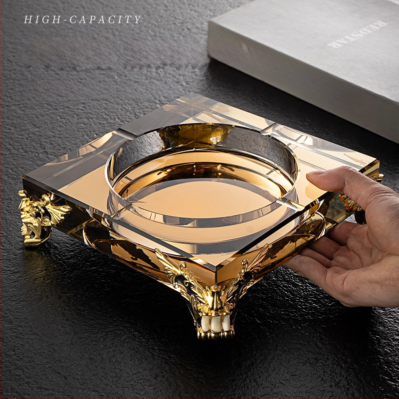 Γυάλινο βαθύ τασάκι — Διακόσμηση και Αποθήκευση, Στυλ Μινιμαλιστικό έως Φως Πολυτέλεια, κατάλληλο για Οικία, Σαλόνι, KTV, Μπαρ ή Ξενοδοχείο