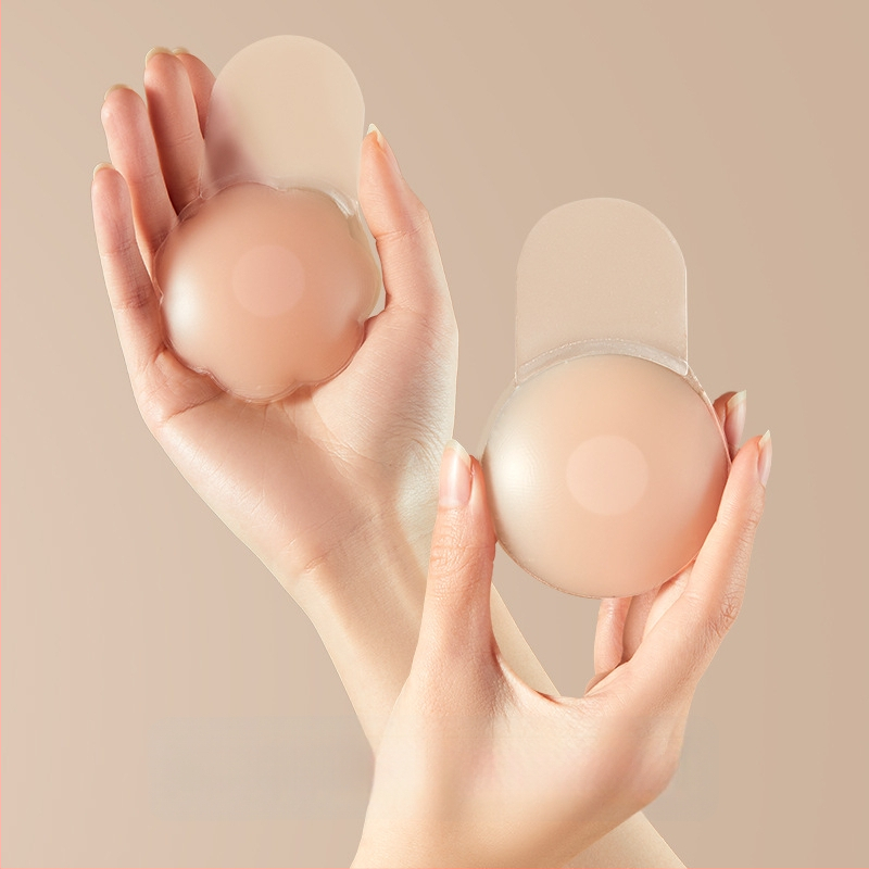 Silikona krūšu plāksteris lielām krūtīm — pacēlājs, neredzams, plāns, apaļa sprauslas forma, kāzu kleitai