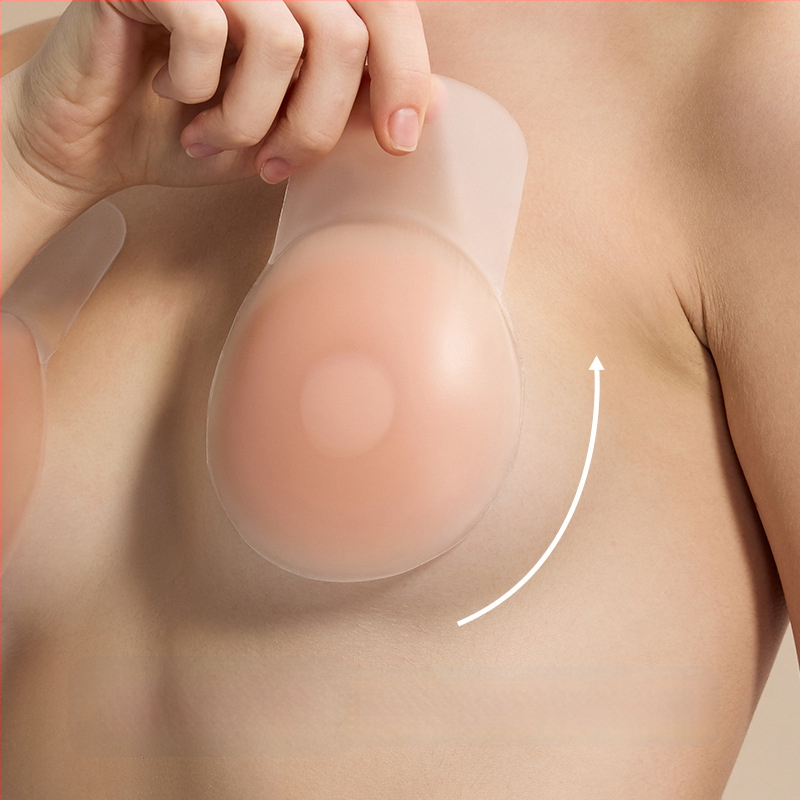 Silikona krūšu plāksteris lielām krūtīm — pacēlājs, neredzams, plāns, apaļa sprauslas forma, kāzu kleitai