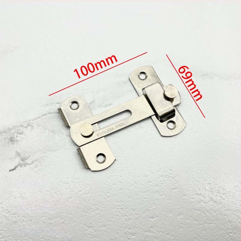 Nerūsējošā tērauda durvju bloķētājs – Tips A, 90° slēdzis, elektroplatinga virsma, Jinhao Hardware zīmols, mūsdienīgs minimālisks dizains vannas istabas sliddurvīm