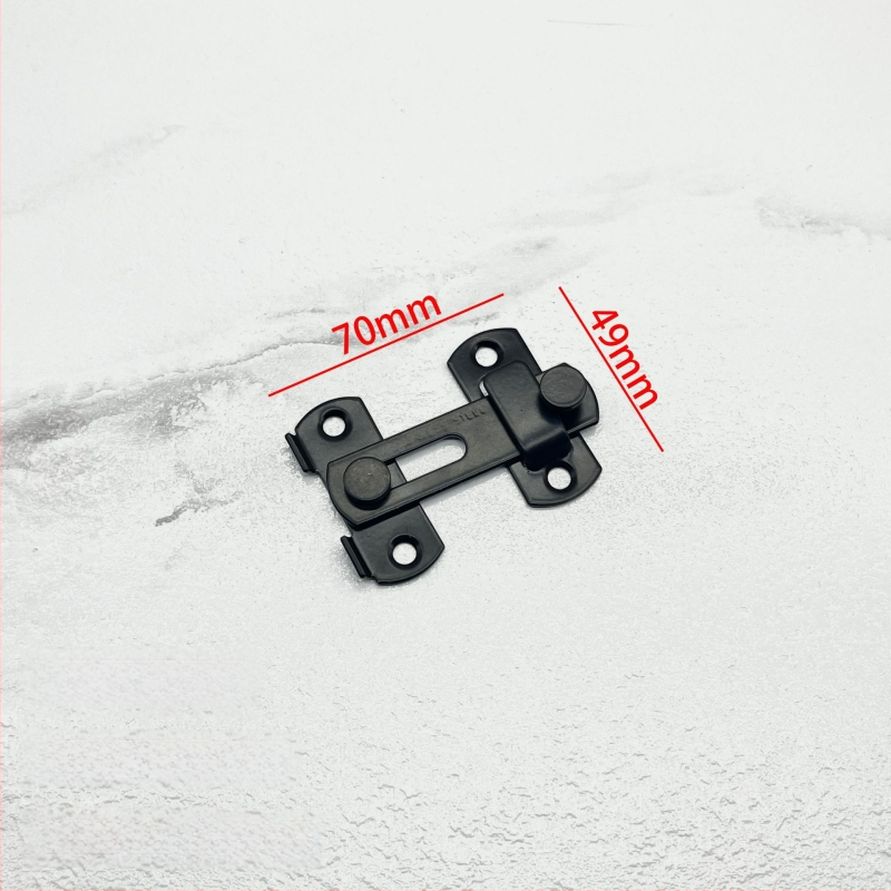 Nerūsējošā tērauda durvju bloķētājs – Tips A, 90° slēdzis, elektroplatinga virsma, Jinhao Hardware zīmols, mūsdienīgs minimālisks dizains vannas istabas sliddurvīm