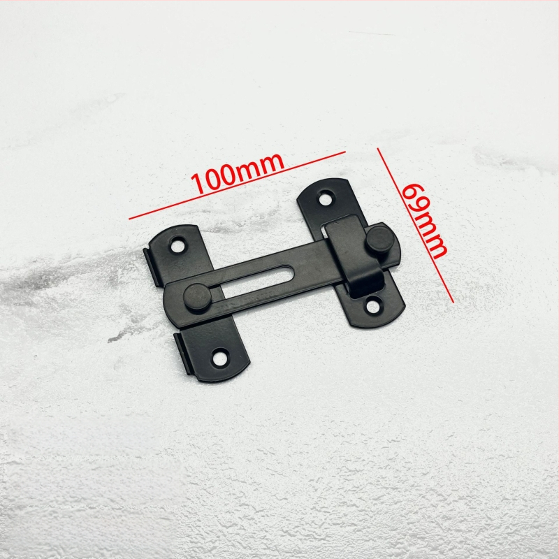 Nerūsējošā tērauda durvju bloķētājs – Tips A, 90° slēdzis, elektroplatinga virsma, Jinhao Hardware zīmols, mūsdienīgs minimālisks dizains vannas istabas sliddurvīm