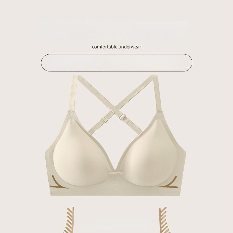 Nailona krūšturis ar 3/4 kausu, augšējais plānais un apakšējais biežais veids, fiksētas dubultās plecu siksnas, bez muguras šuvēm