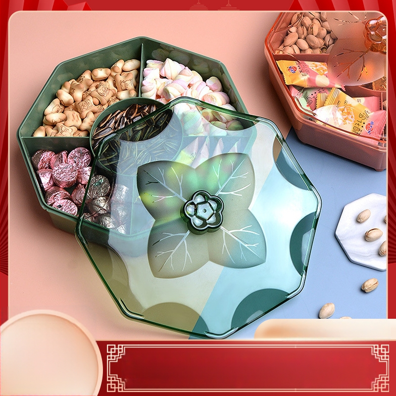 Augļu šķīvis ar vāku, Kang Zhixing zīmols, daudzslāņu nodalījumi, mūsdienīgs minimālisma stils, 2023 vasara