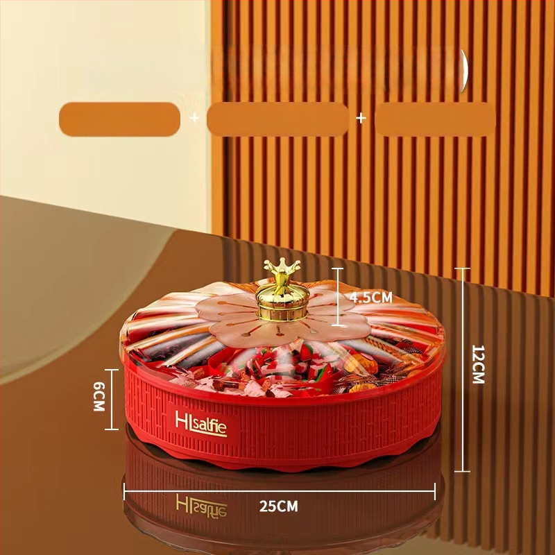 Augļu šķīvis ar vāku, Kang Zhixing zīmols, daudzslāņu nodalījumi, mūsdienīgs minimālisma stils, 2023 vasara