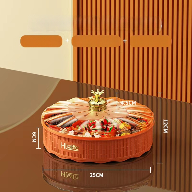 Augļu šķīvis ar vāku, Kang Zhixing zīmols, daudzslāņu nodalījumi, mūsdienīgs minimālisma stils, 2023 vasara