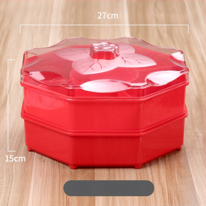 Augļu šķīvis ar vāku, Kang Zhixing zīmols, daudzslāņu nodalījumi, mūsdienīgs minimālisma stils, 2023 vasara