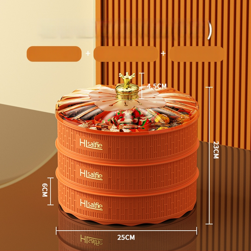 Augļu šķīvis ar vāku, Kang Zhixing zīmols, daudzslāņu nodalījumi, mūsdienīgs minimālisma stils, 2023 vasara