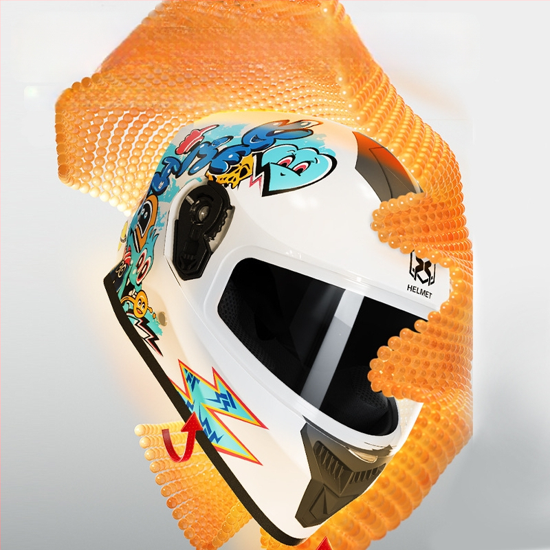 AXK bērnu pilnas sejas ķivere, ABS materiāls, elektriskajiem motocikliem, GB811-2022A sertifikācija un 3C kods 2023091105021233