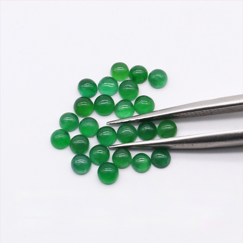 Natūralus nefrito žiedas, apvalus brangakmenis, VS skaidrumas, nefrito brangakmenis, Naujas Kinijos stilius