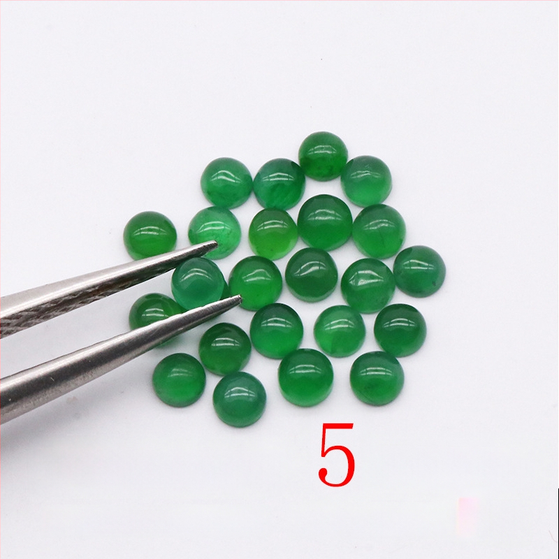 Natūralus nefrito žiedas, apvalus brangakmenis, VS skaidrumas, nefrito brangakmenis, Naujas Kinijos stilius