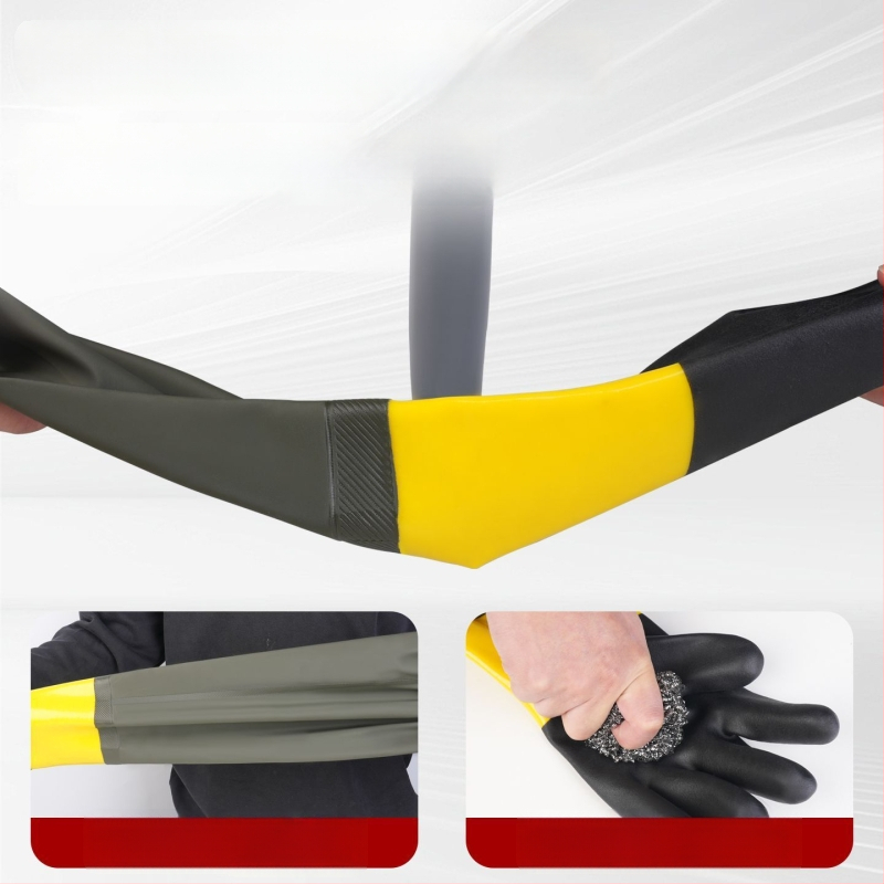 Biškopības aizsargcimdi ar garām piedurknēm – PVC, normāla biezums, caurduršanas un nodiluma izturība, ūdensizturīgs