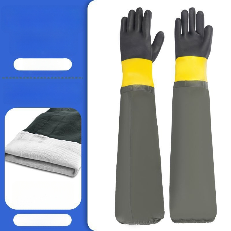 Biškopības aizsargcimdi ar garām piedurknēm – PVC, normāla biezums, caurduršanas un nodiluma izturība, ūdensizturīgs