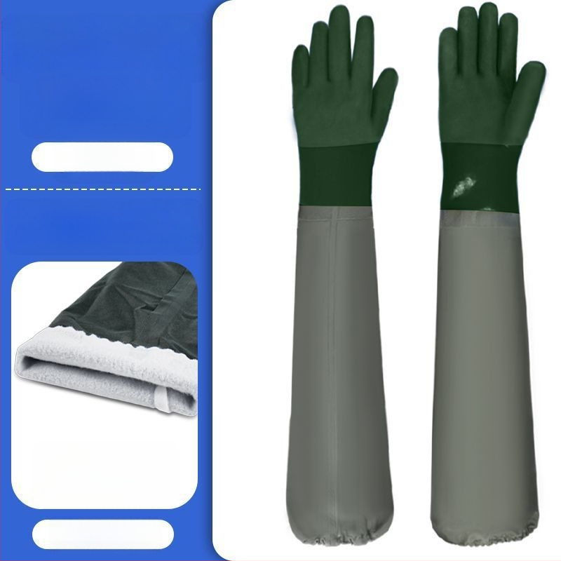 Biškopības aizsargcimdi ar garām piedurknēm – PVC, normāla biezums, caurduršanas un nodiluma izturība, ūdensizturīgs