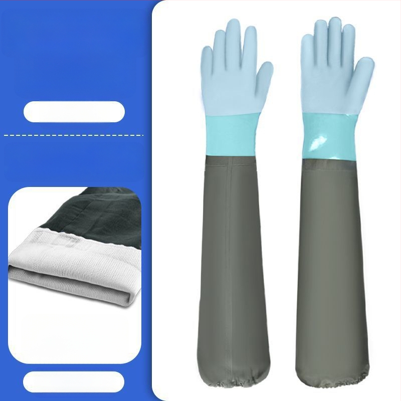 Biškopības aizsargcimdi ar garām piedurknēm – PVC, normāla biezums, caurduršanas un nodiluma izturība, ūdensizturīgs