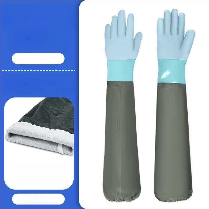 Biškopības aizsargcimdi ar garām piedurknēm – PVC, normāla biezums, caurduršanas un nodiluma izturība, ūdensizturīgs