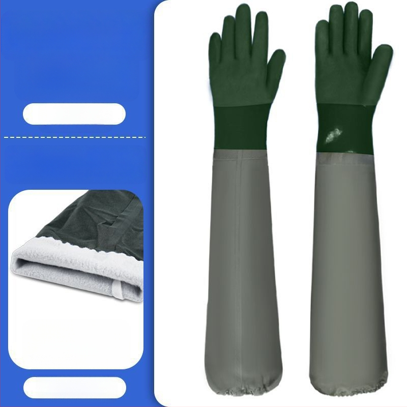 Biškopības aizsargcimdi ar garām piedurknēm – PVC, normāla biezums, caurduršanas un nodiluma izturība, ūdensizturīgs