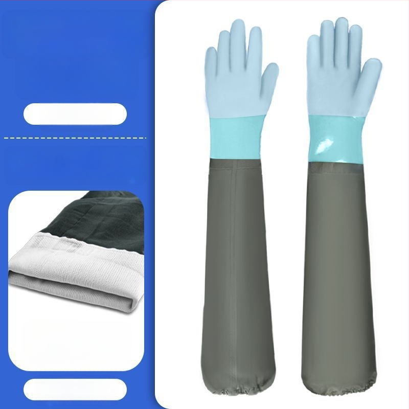 Biškopības aizsargcimdi ar garām piedurknēm – PVC, normāla biezums, caurduršanas un nodiluma izturība, ūdensizturīgs